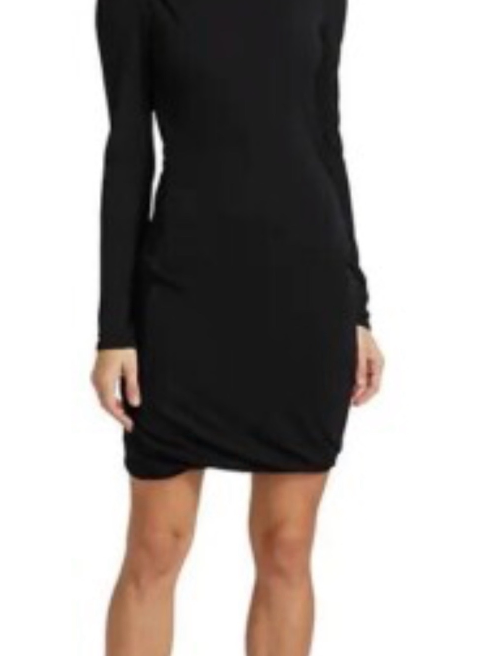 rag & bone Black Long-Sleeve Jersey Shift Dress